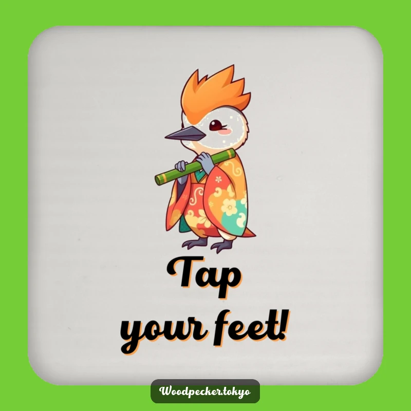 Funny Kawaii Woodpecker Flute Coaster - Musical Bird Drink Accessory