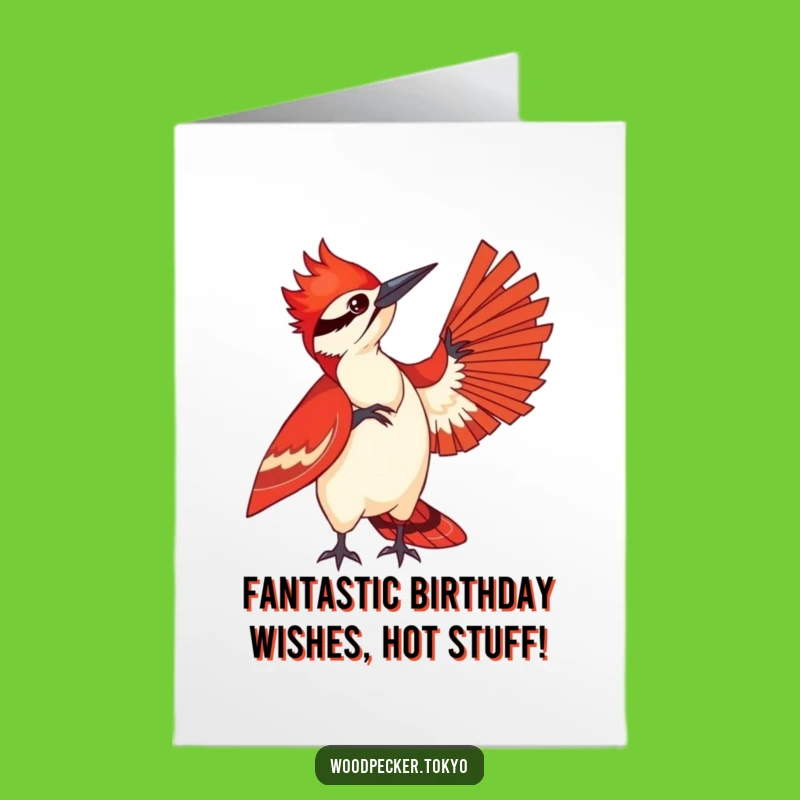 Free Printable Birthday Card: Fanning Woodpecker, Cool Downloadable Gift!