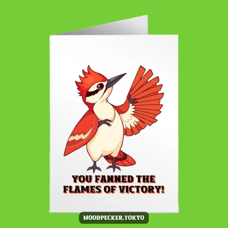 Free Printable Congrats Card: Woodpecker's Cool Celebration, Downloadable Gift!