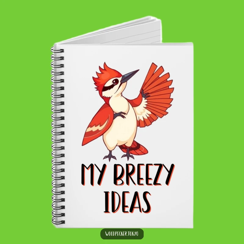 Funny Woodpecker Fanning Notebook - Journal for Cool Thoughts